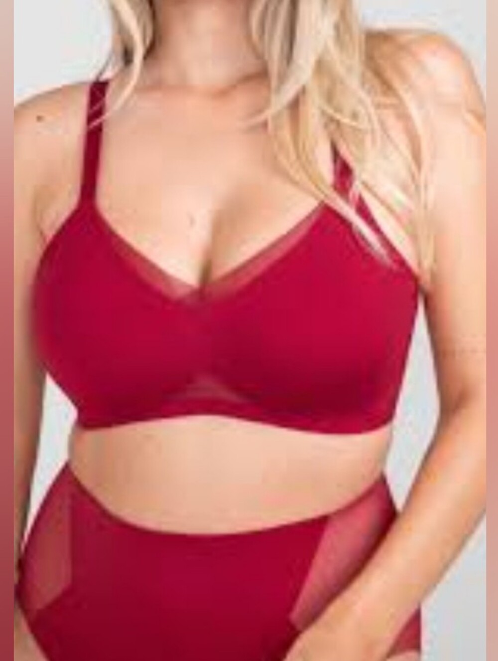 HONEYLOVE Crossover Bra In Red XL 38D